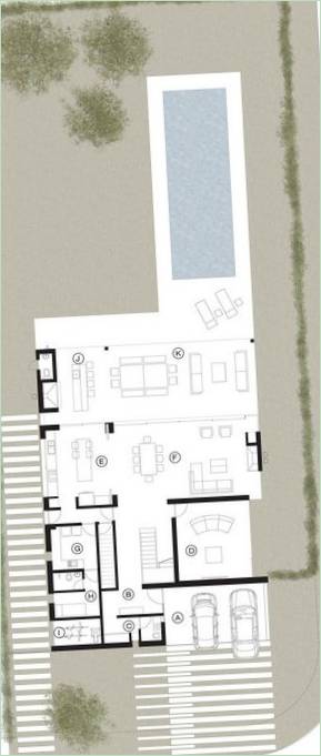 Grundrisse und Lageplan von Casa A