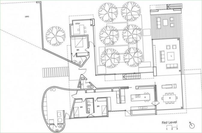 Planung eines Hauses im Wald, Chicureo, Chile