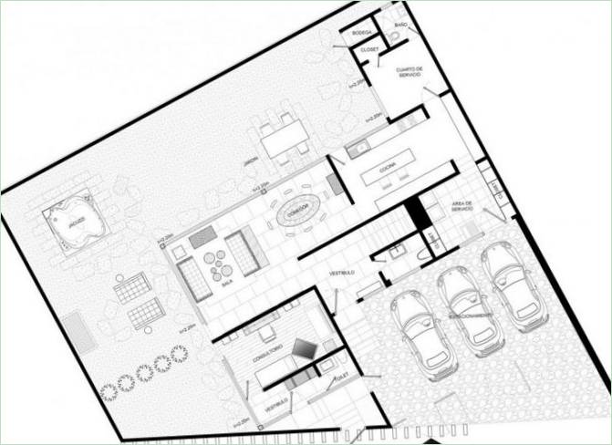 Projektplan für ein Wohnhaus in Mexiko-Stadt