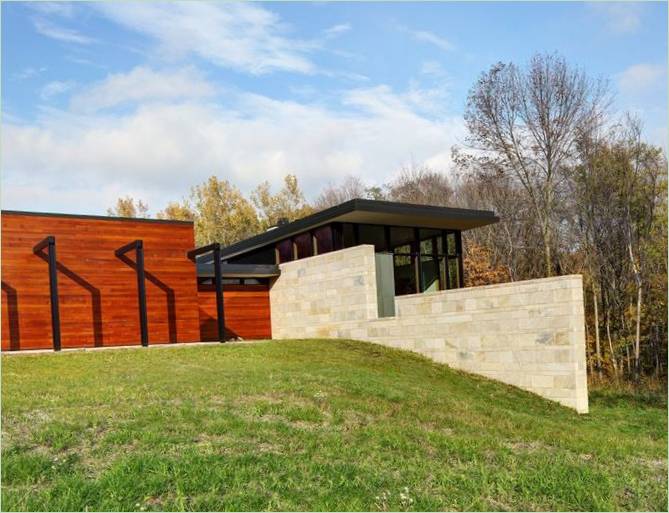 Innenarchitektur eines Hauses Fieldstone House in Wisconsin, USA