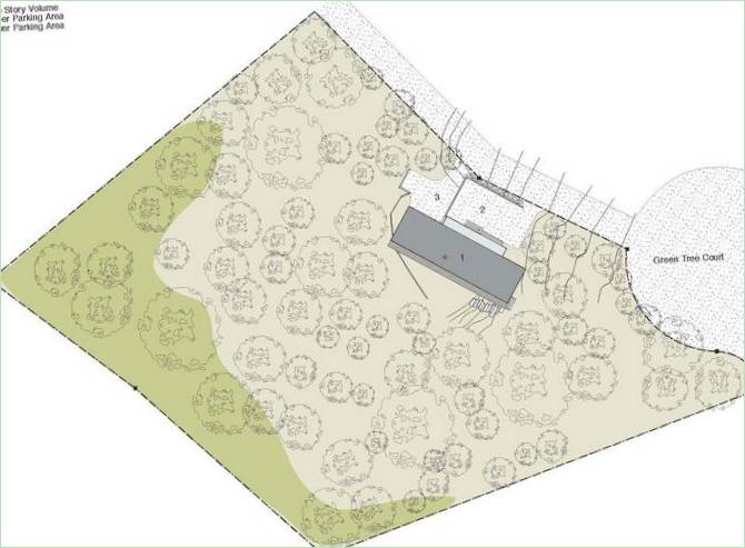 Grundrissdiagramm von Green Woods House