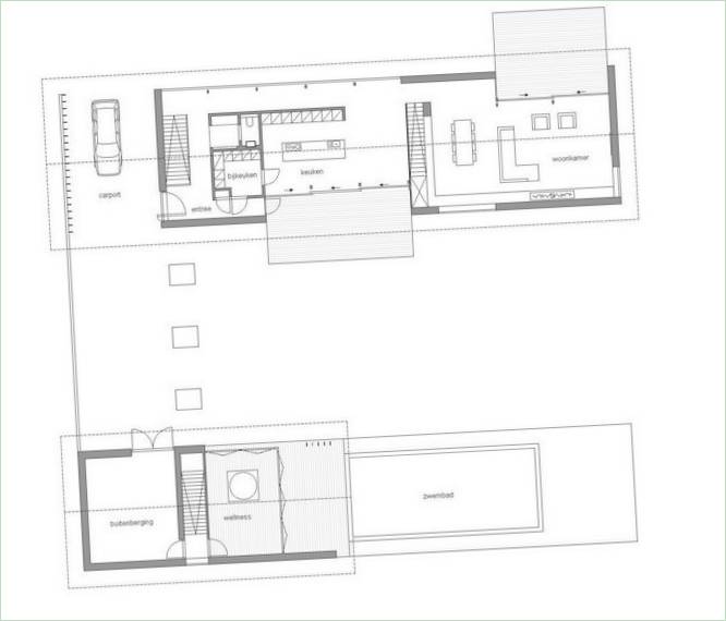 Grundrisse für ein integriertes Haus in den Niederlanden