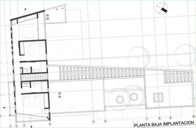 Monolithische Betonblockvilla