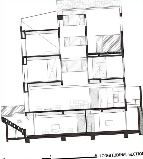 NHA DAN ARCHITECT Faltwand Hausplan