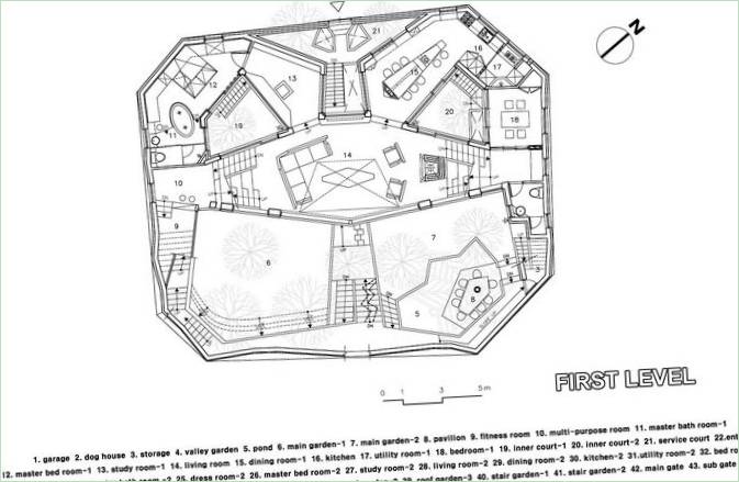 Grundriss der Wohnung von Hwa Hun