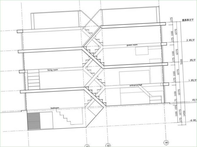 Grundriss von Yuusuke Karasawas S-House