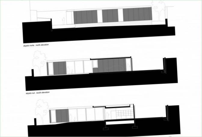 Innenarchitektur eines minimalistischen Hauses am Rande von Santa Maria da Feira, Portugal, von Arquitectos Matos