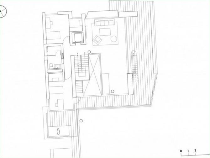 Schematische Darstellung des Innenraums einer Wohnung