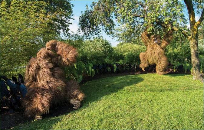 Lebende Blumenskulptur in den Botanischen Gärten von Atlanta