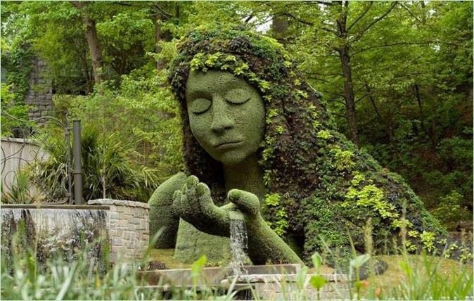 Lebende Blumenskulptur in den Botanischen Gärten von Atlanta