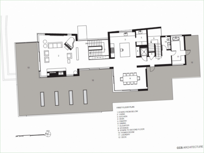 Innenarchitektur eines eleganten Dreifamilienhauses