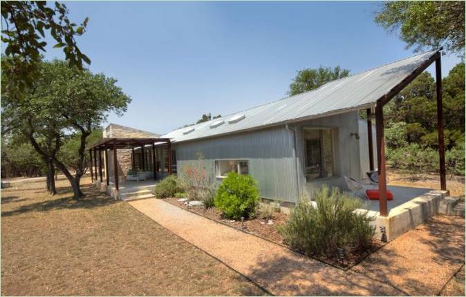 Das Äußere des Walkabout House in Texas