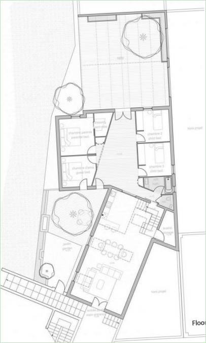 Grundrisse für ein modernes Haus