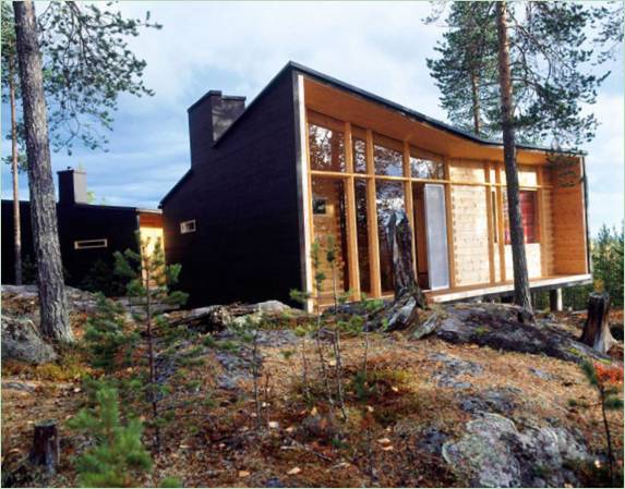 Villa Valtanen ist kreativ und modern in einem abgelegenen, kalten Lappland