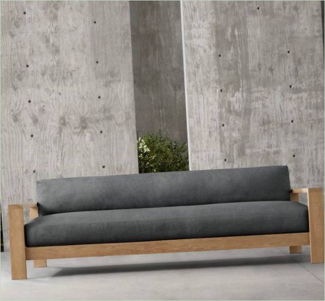 Moderne Outdoor-Möbel: Sofa mit Teakholz-Details