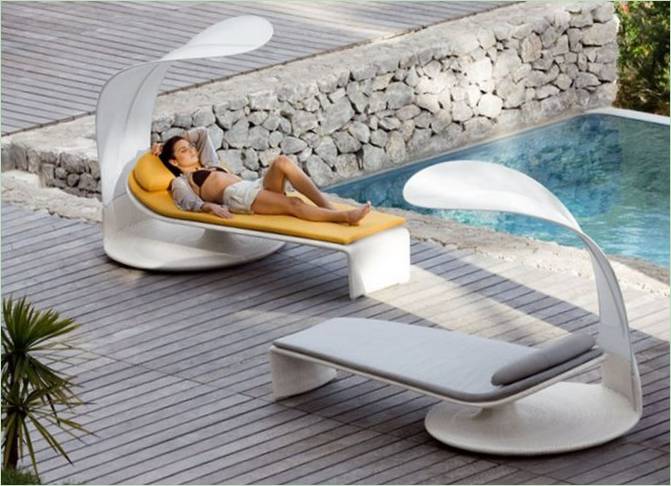 Moderne Outdoor-Möbel: ein Daybed