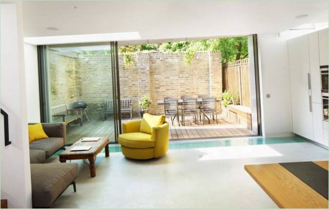 Wohnzimmer mit Terrassenzugang Mews House Primrose Hill 2 in London