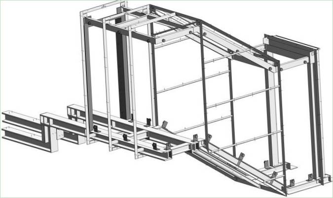 Schema für eine ungewöhnliche Treppe zwischen zwei Häusern Foto 04