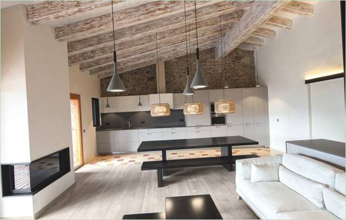 La Cerdanya Herrenhaus innen Wohnzimmer