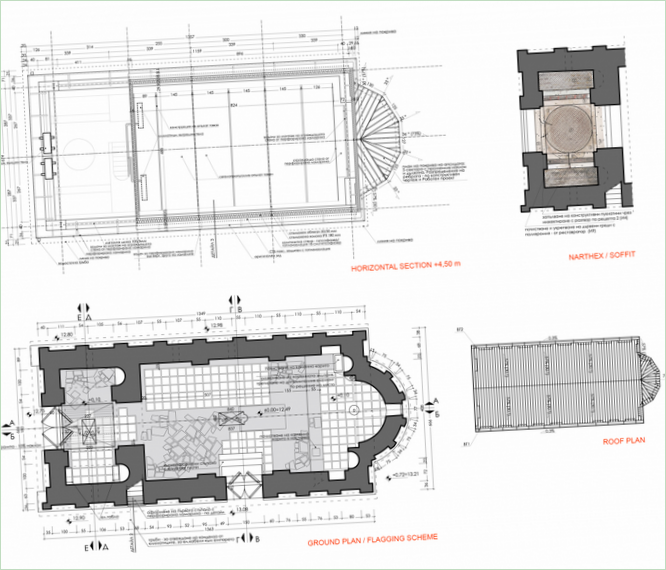 St. Paraskeva architektonischer Entwurf in zwei Varianten