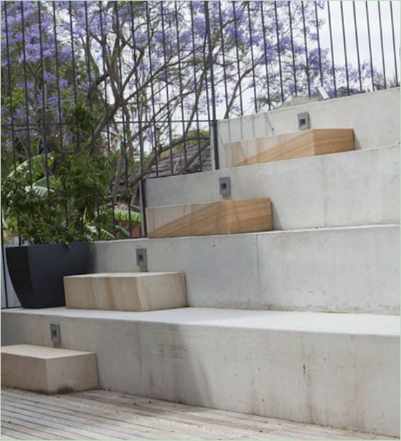 Maßgeschneiderte Treppe in einem Ferienhaus in Sydney